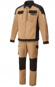 70065 Костюм  NEW бежевый с черным STATUS  Летняя спецодежда  размер 48-50/182-188