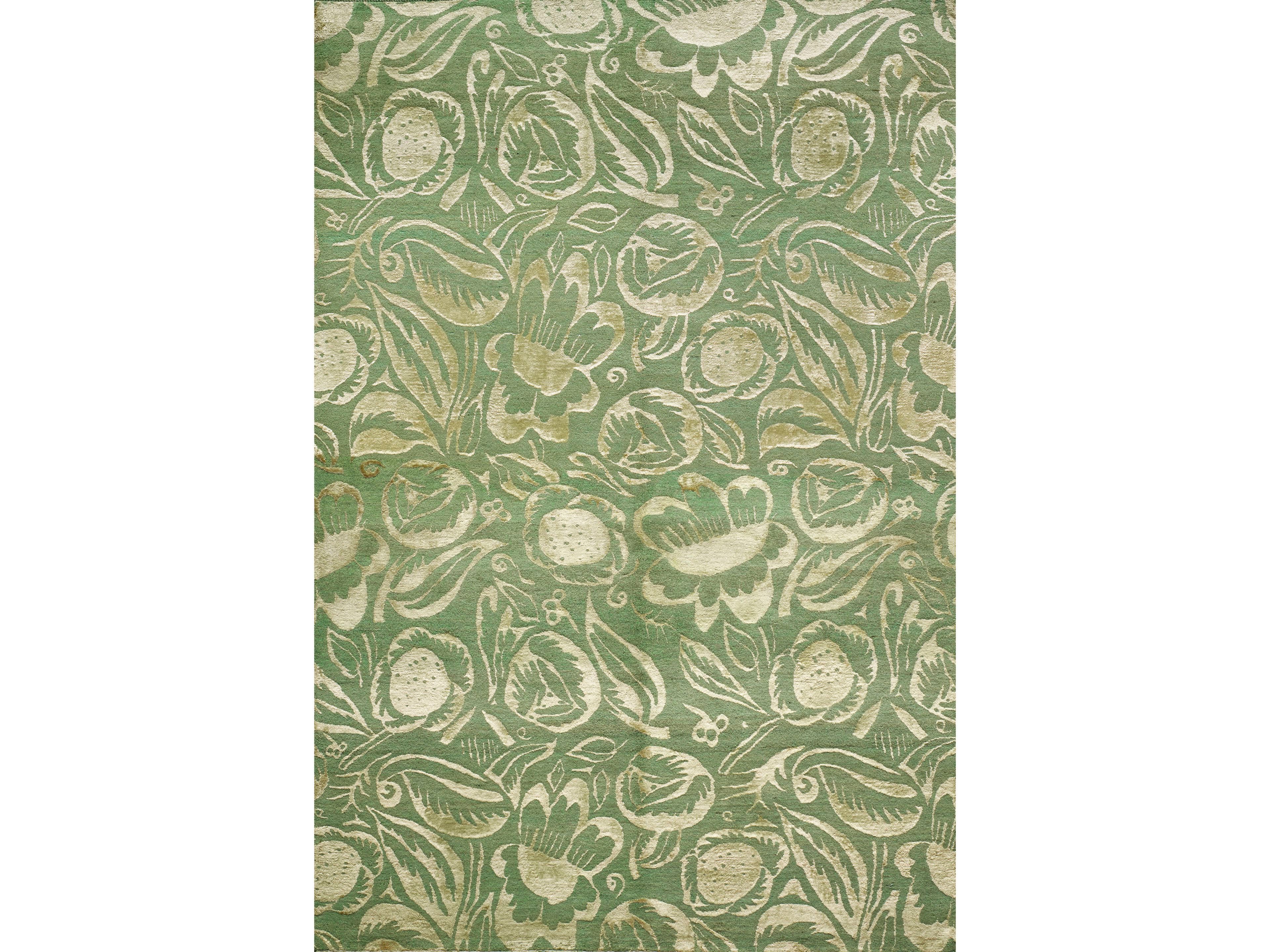 Прямоугольный ковер из шерсти и шелка Zollanvari Isfahan Celadon-дизайнер ARCH-00152706