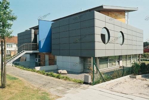 VMZINC Вентилируемый фасад из цинк-титана с кассетами sun-id-1426462