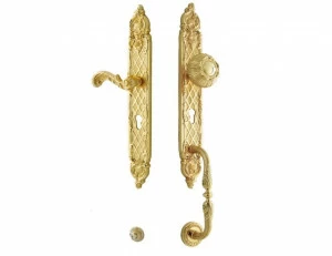 0J1609.Z85.30 Комплект входной двери с замочной скважиной европрофиль 85мм левый Античная латунь