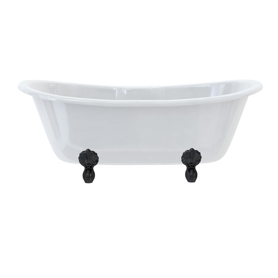 Burlington Двухсторонняя ванна Bateau с роскошными ножками с ножками Luxury Arc в белом цвете L2W T10F  - Вид №3