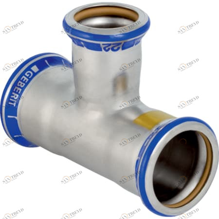 GEBERIT 34140 Тройник переходной Geberit Mapress из нержавеющей стали (газ) 