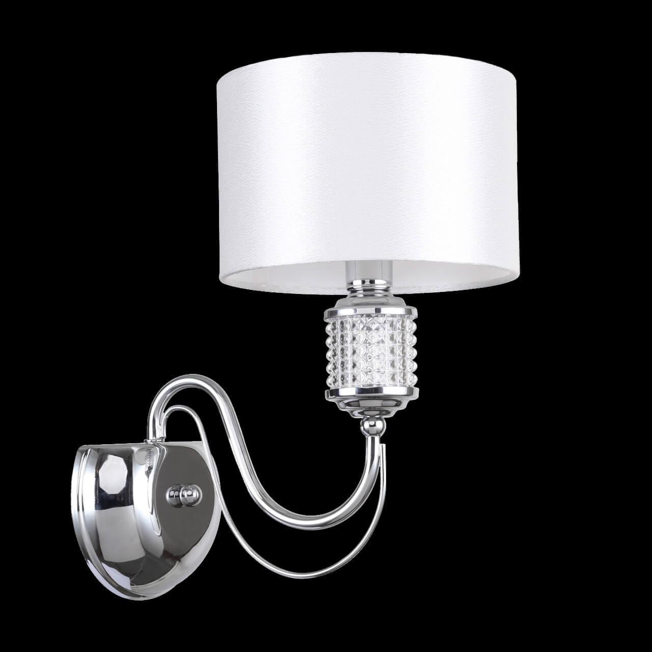 Бра металлическое с абажуром белое "Онтарио" 692021401 MW-LIGHT ОНТАРИО 00-3930265 Белый;серебро  - Вид №1