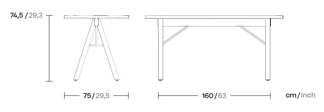 Прямоугольный стол из ясеня Kettal ARCH-00055201 - Вид №17