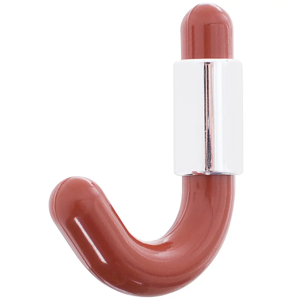 Крючок малый пластик цвет черешня/хром ЛЕВША STLM-2027224