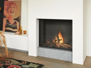 Stûv Газовый камин из стали с панорамным остеклением Tulp