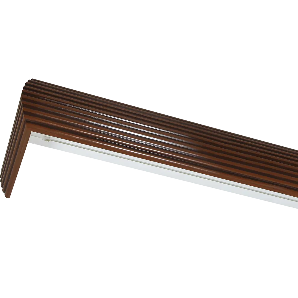 Карниз трёхрядный «Равенна», 200 см, массив сосны, цвет миланский орех 82124340 STLM-2208232 DOMLEGRAND 