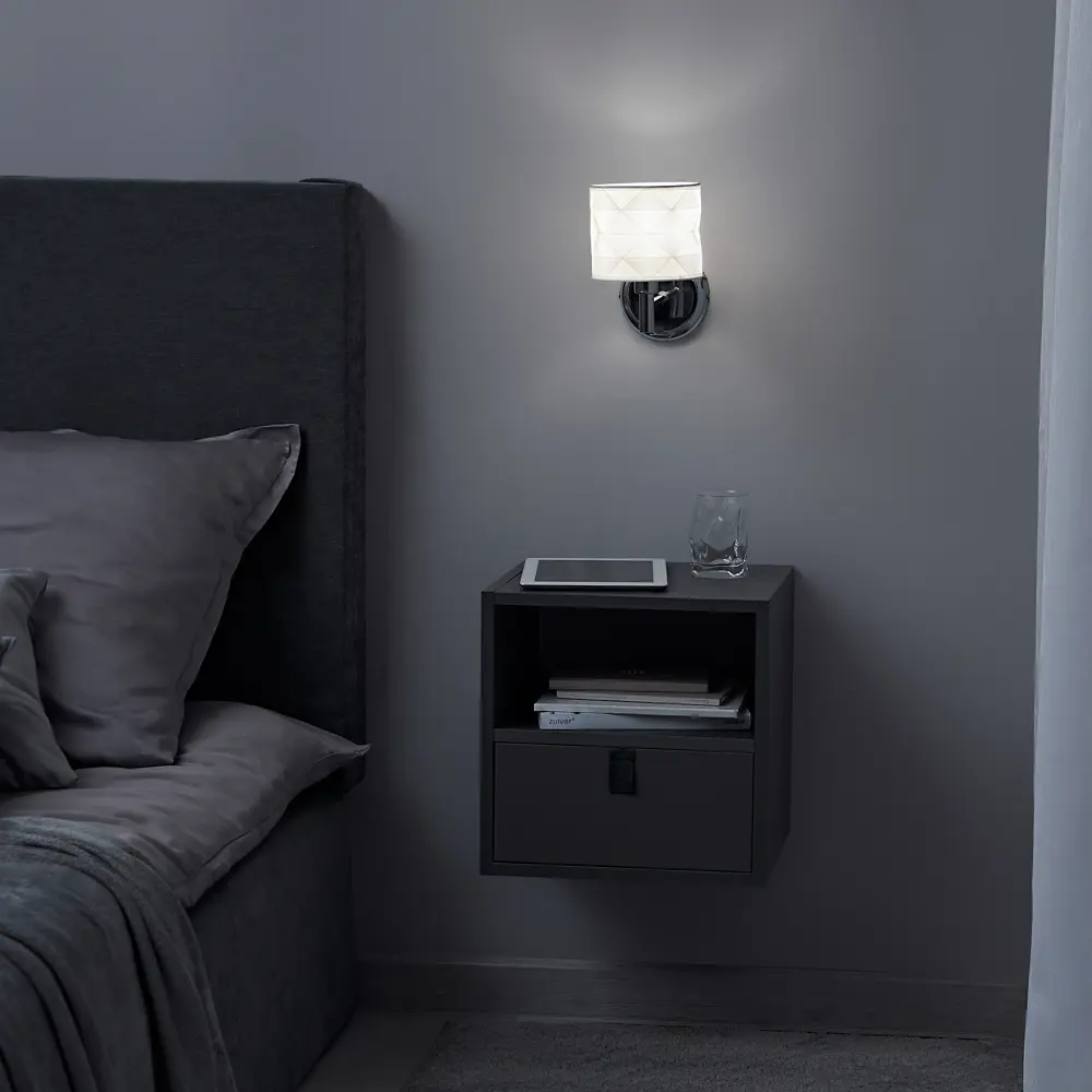 Светильник настенный бра Freya FR5118WL-01BS под лампу цилиндр цвет серебро STLM-2068099 - Вид №8