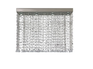 Подвесной светильник из нержавеющей стали с кристаллами