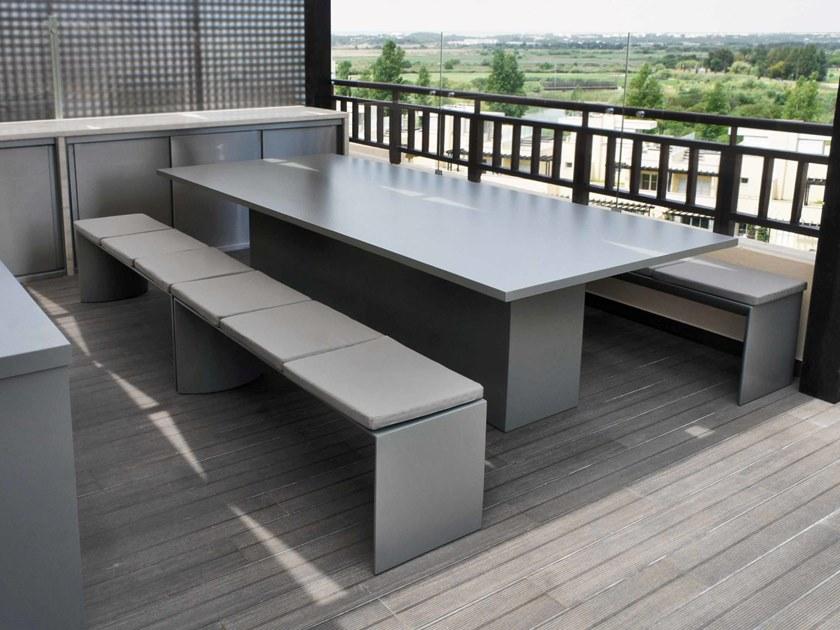 GANSK Прямоугольный обеденный стол из стекловолокна Quadra G3005 - Вид №3