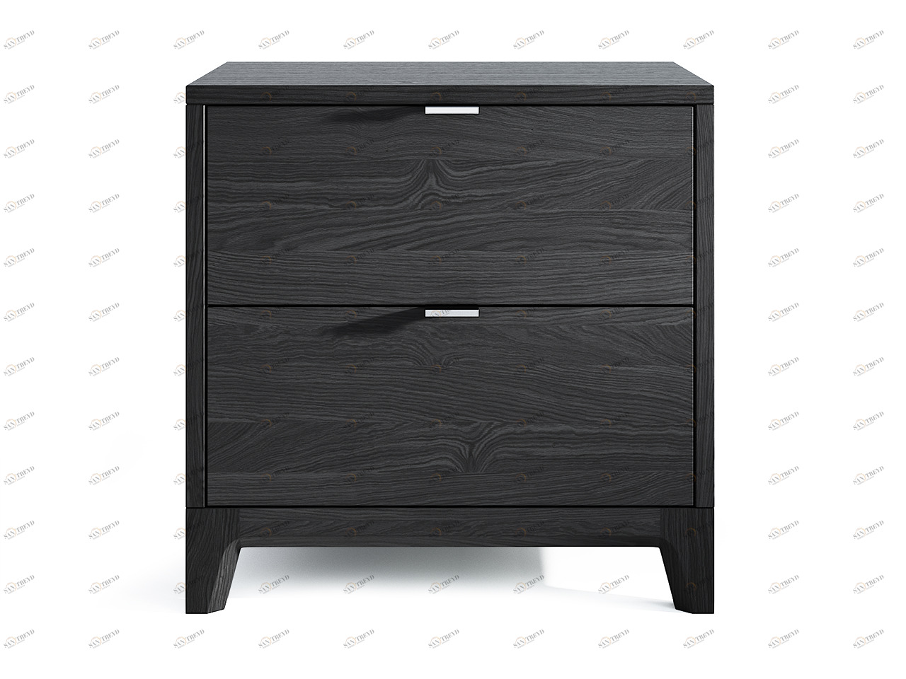 Прикроватная тумбочка дизайнерская черная Case THE IDEA  210307 Черный 