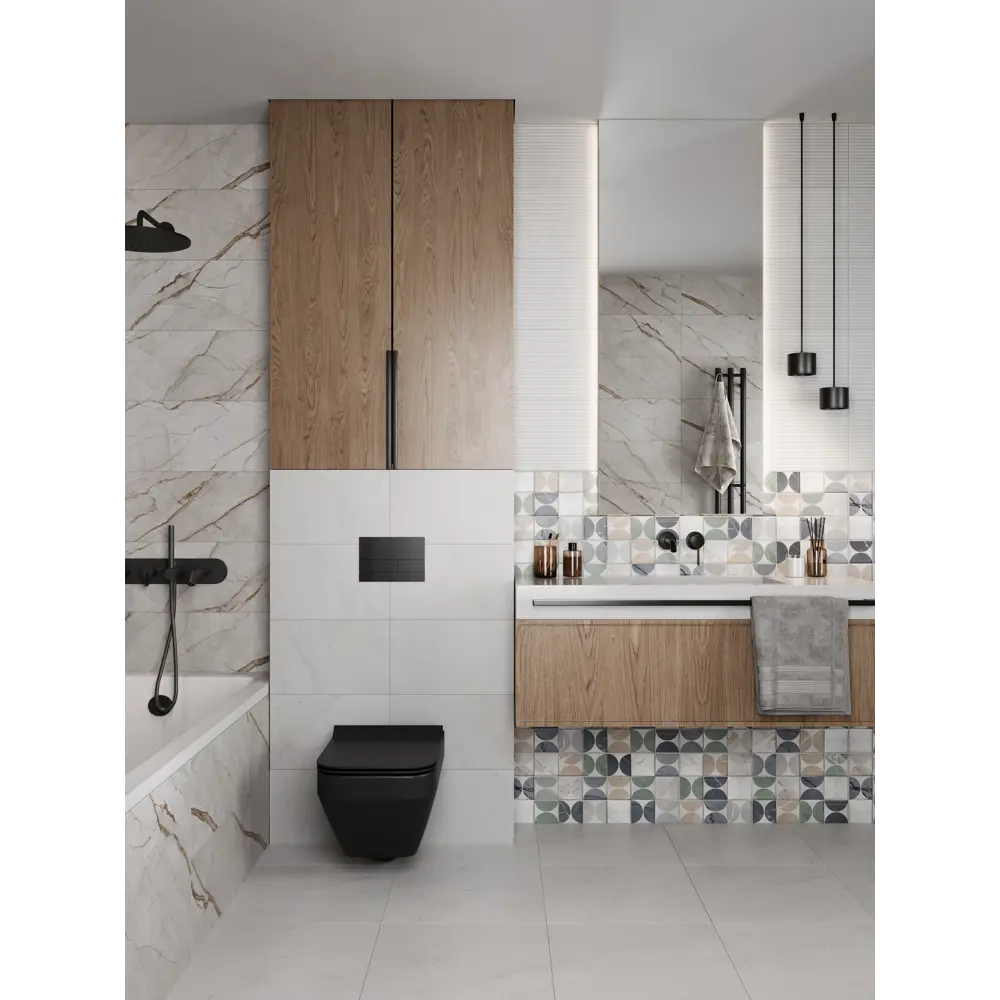 Настенная плитка Gracia Ceramica Time 03 белый мрамор 25x60 см 89416688 STLM-1568930 - Вид №3
