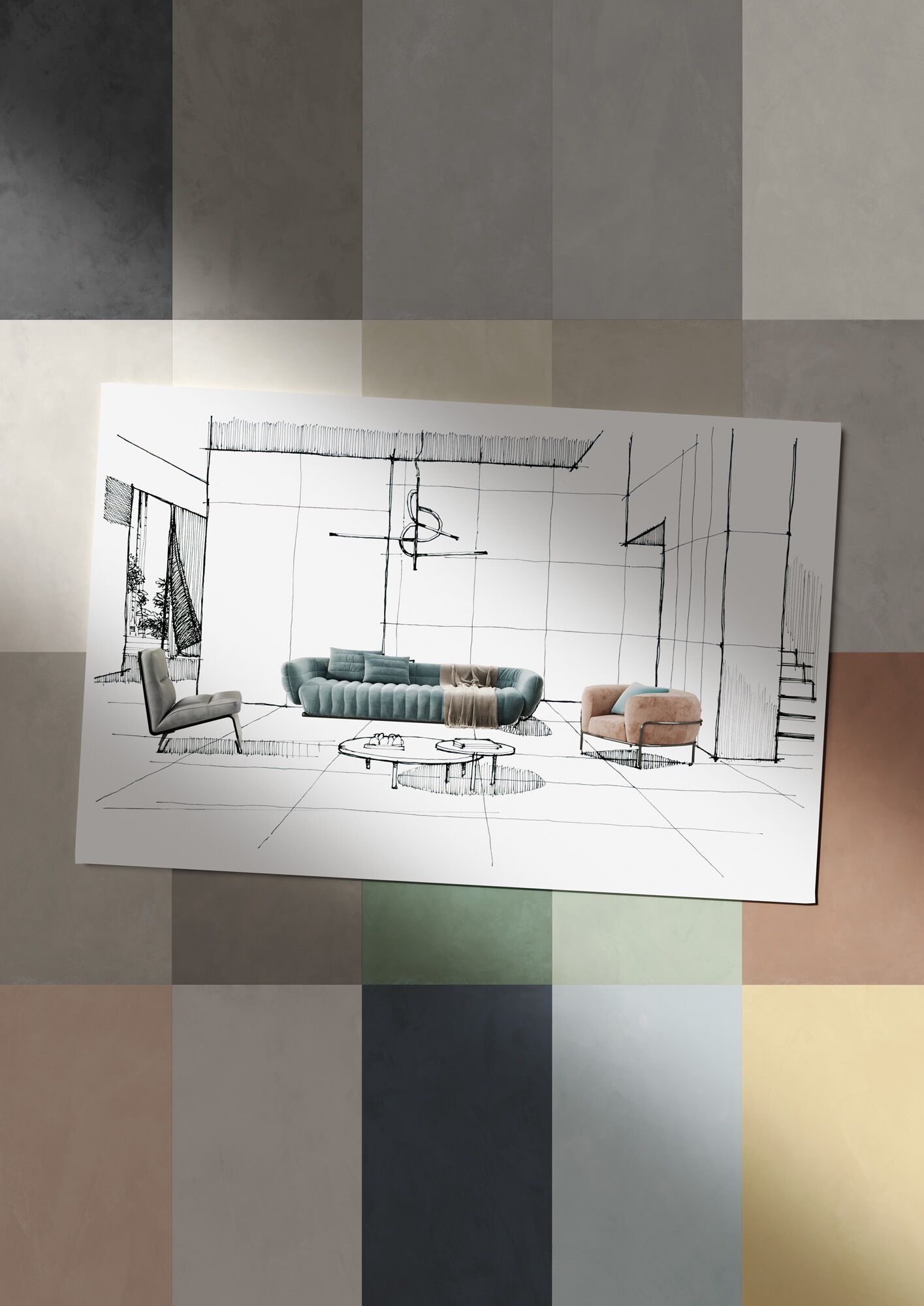 Пол / керамогранит с эффектом смолы Ceramiche Caesar Join ARCH-00006498 - Вид №7