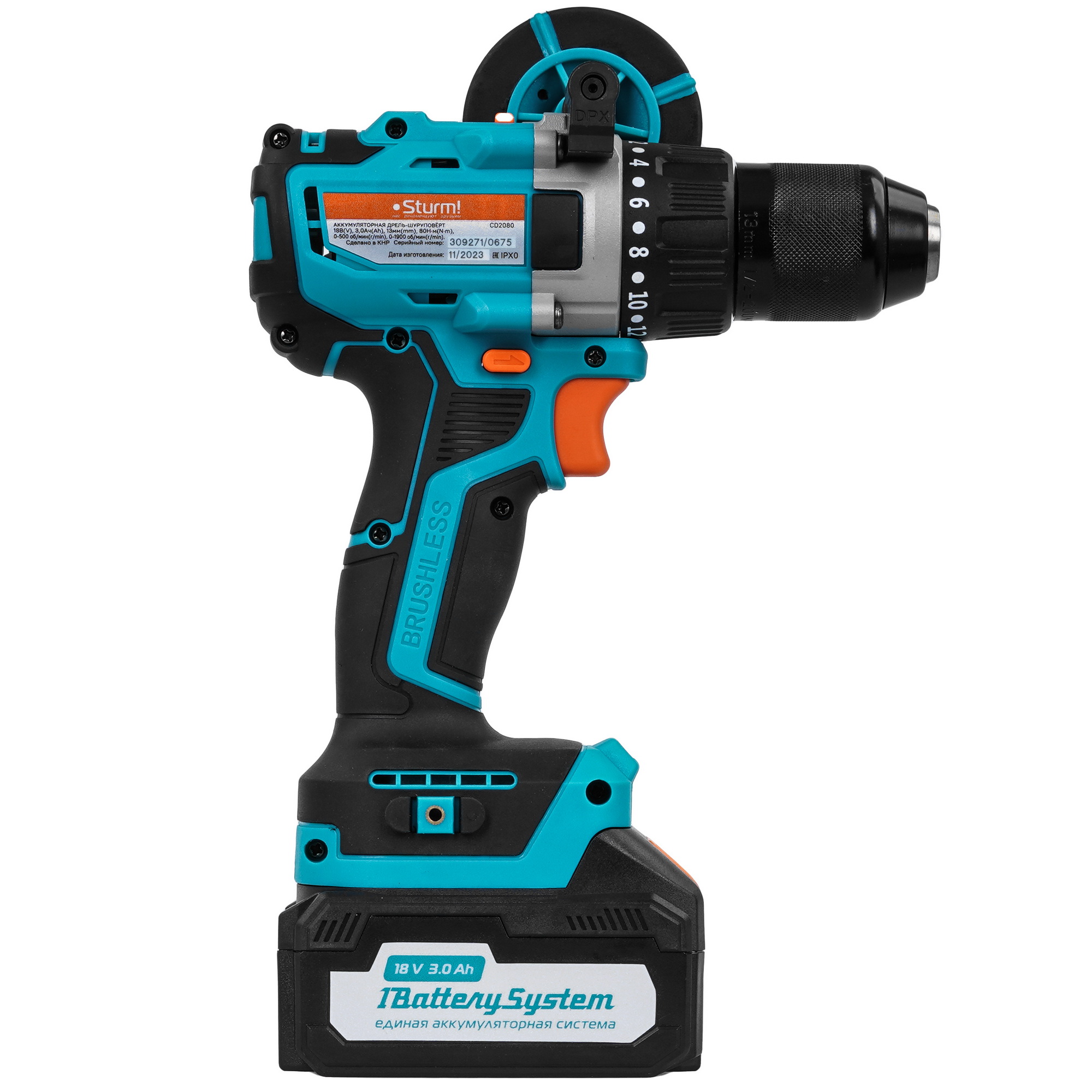 Дрель-шуруповерт Sturm! CD2080 1BatterySystem 1BatterySystem 18V 9127182 STDN-0136400 - Вид №2