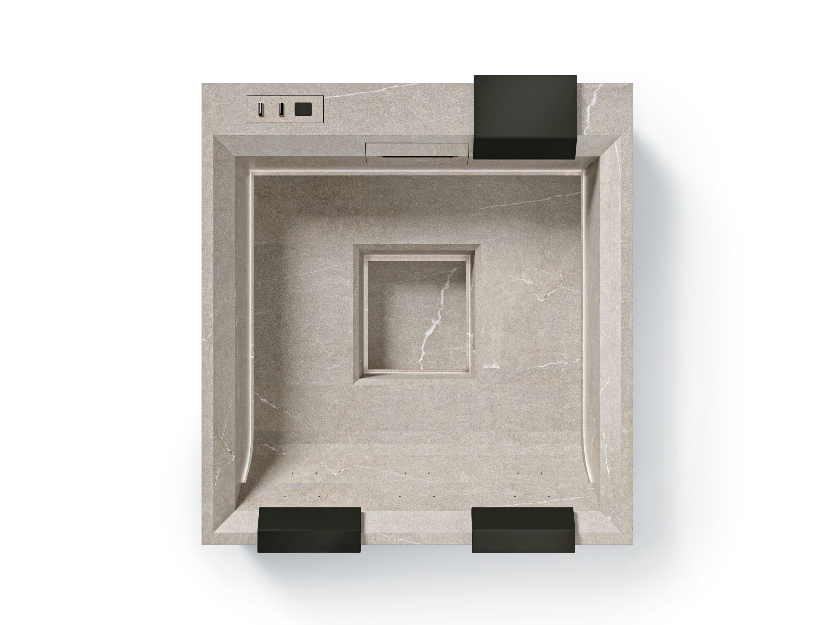 Мини-бассейн из керамогранита с гидромассажем Gruppo Treesse ROCK ARCH-00026626 - Вид №1