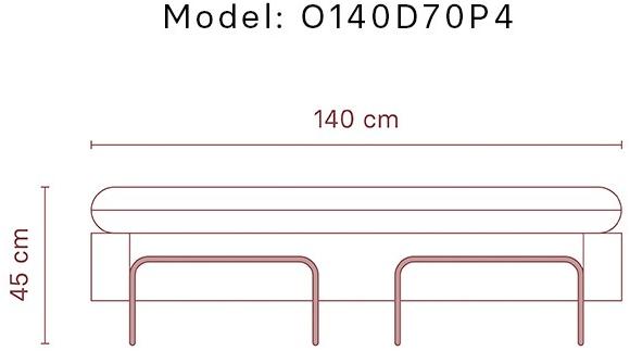 Momocca Модульная скамья со спинкой, обитая тканью Olga sun-id-1453689 - Вид №26