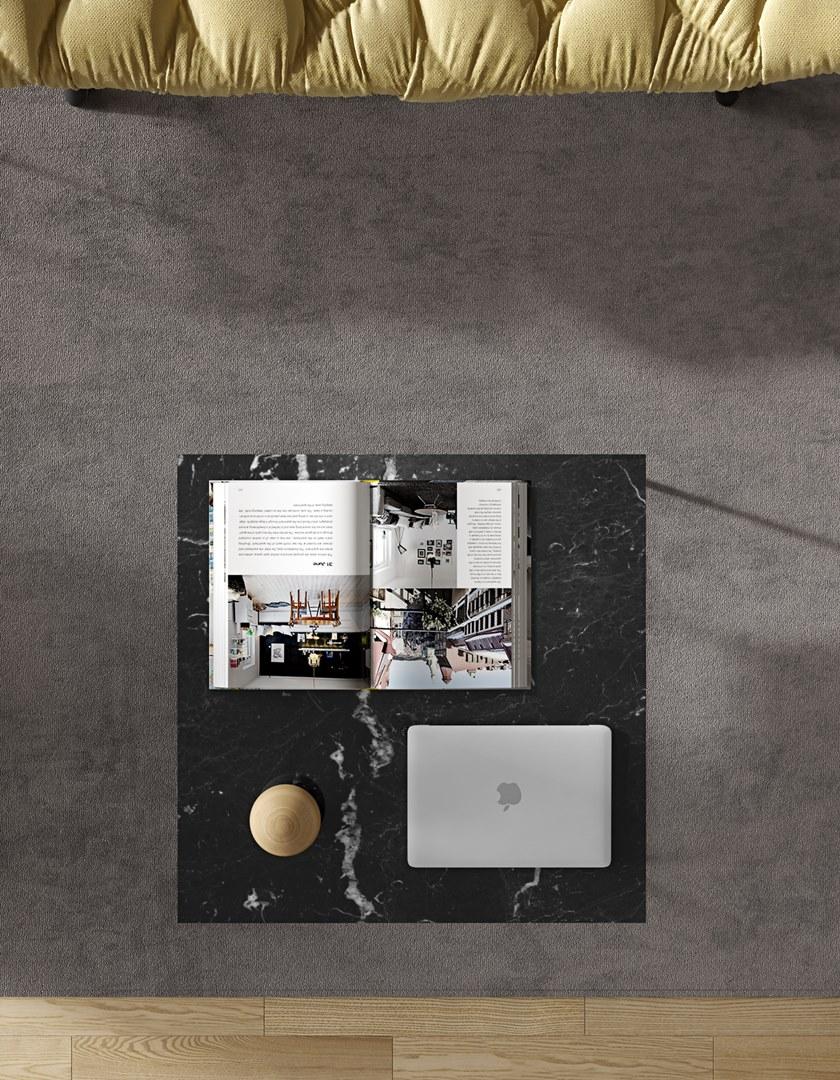 TemaHome Квадратный мраморный журнальный столик Gleam sun-id-1491550 - Вид №2