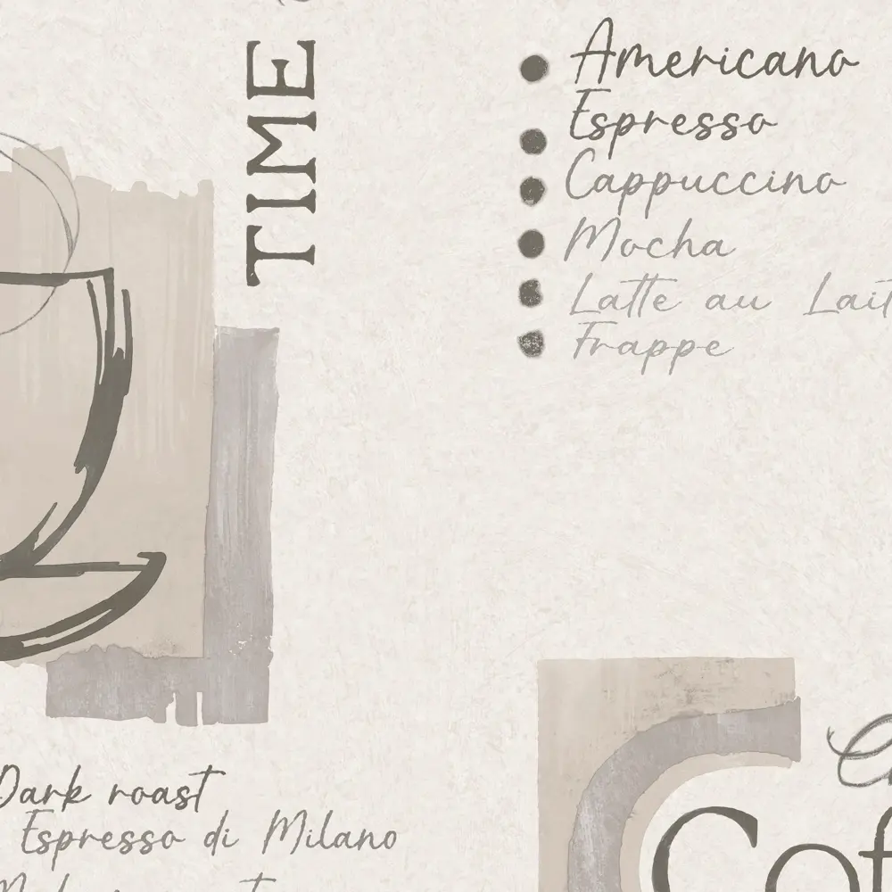 Обои флизелиновые Wallsecret Caffe бежевые 1.06 м 168472-13 STLM-2209864 - Вид №1