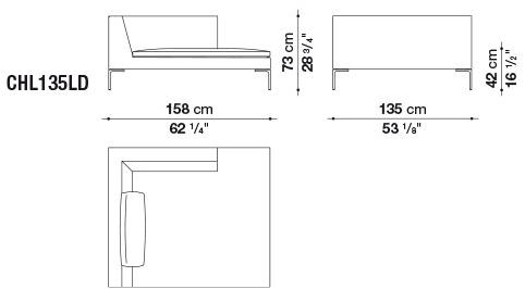 B&B Italia Модульный тканевый диван с шезлонгом Charles large sun-id-1390711 - Вид №1