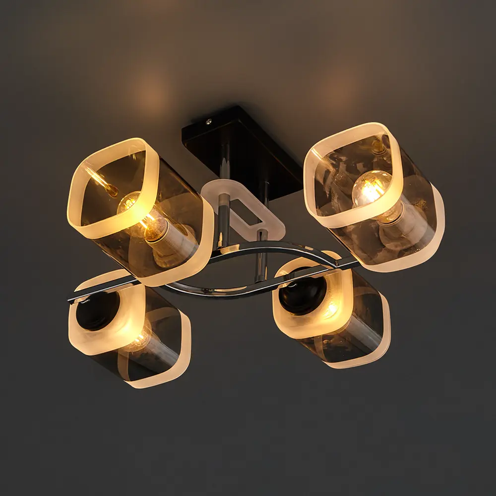 Люстра потолочная Jlight Kira 3122/4C, 4 лампы, 12 м², цвет серый/черный 84588701 STLM-2074721  - Вид №2