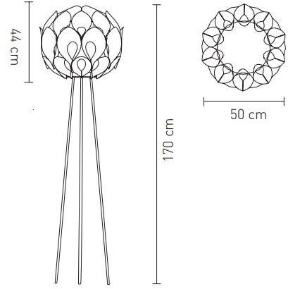 Slamp Торшер отраженного света из золота goldflex® Flora sun-id-1391846 - Вид №1
