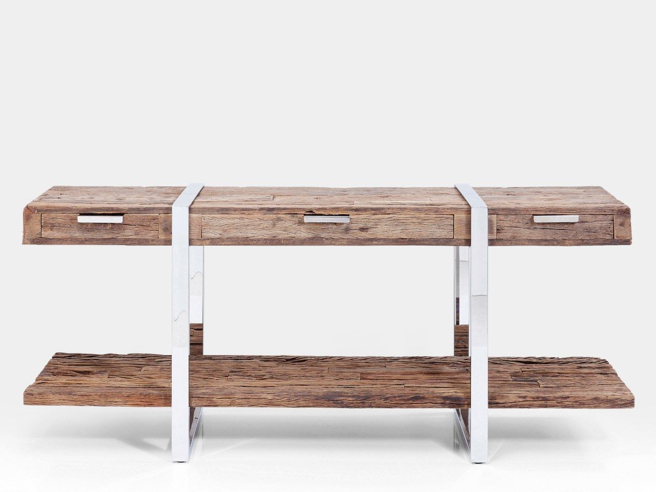 Рециркулированная деревянная прямоугольная консоль с ящиками KARE Design деревенский ARCH-00022016 - Вид №5