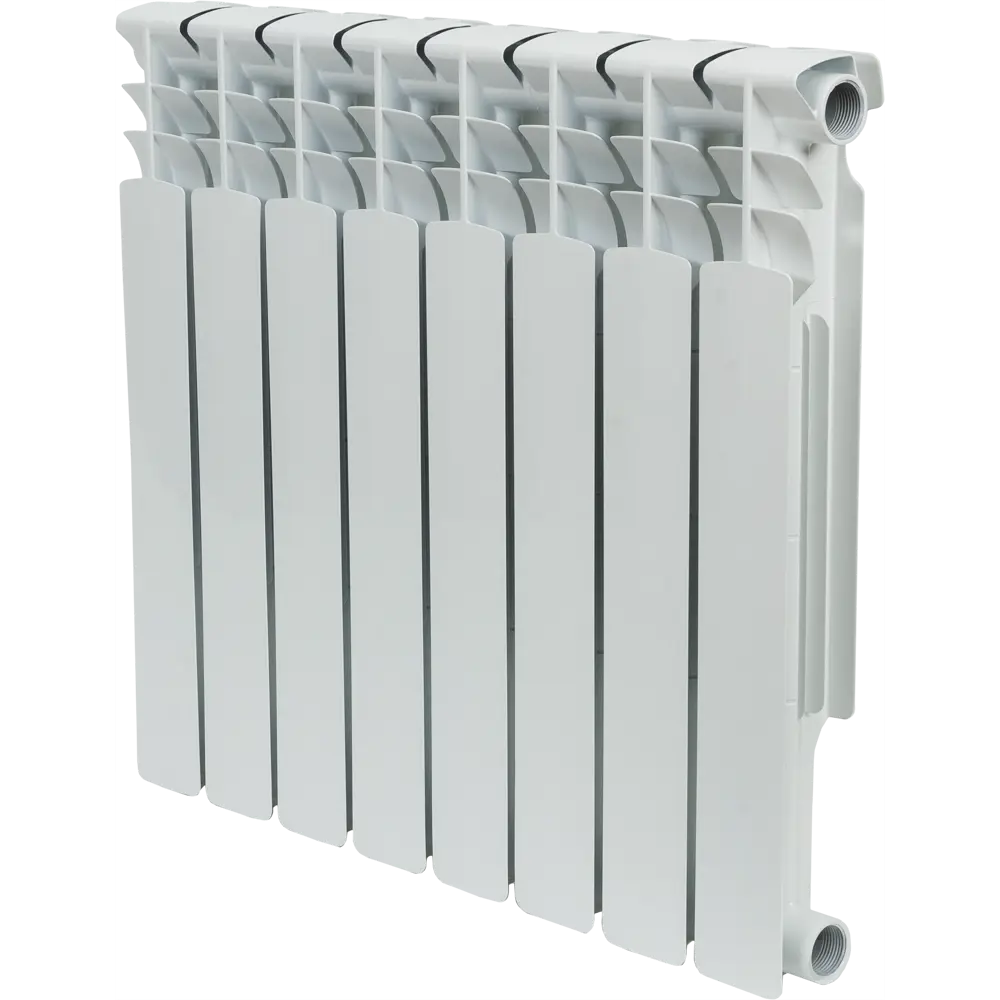 Радиатор секционный Monlan Bimetal 500/80 8 секций боковое подключение биметалл белый STLM-2101819 - Вид №1