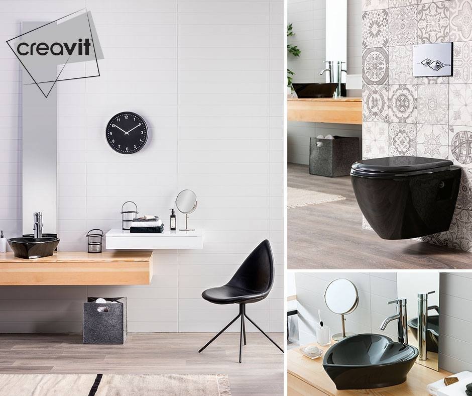 TP325-11SI00E-0000 Унитаз подвесной ЧЕРНЫЙ Creavit  - Вид №1