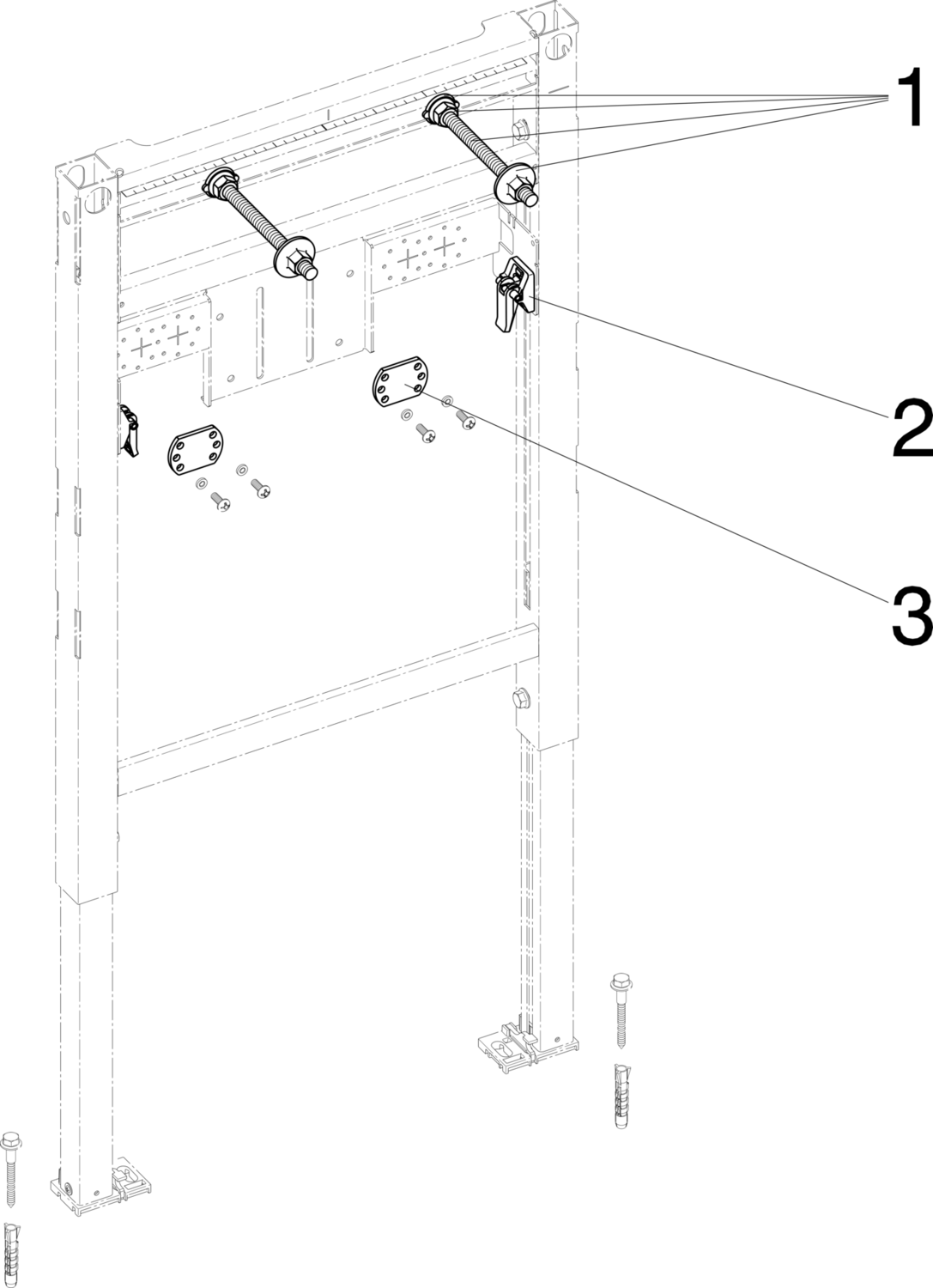 Системная техника  Prevista Dry  Элементы для умывальников VIEGA 776 251 Модель 8536.31 Santreyd  - Вид №3