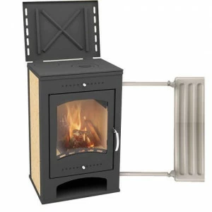 Печь-камин Мета Варта АКВА с чугунной плитой