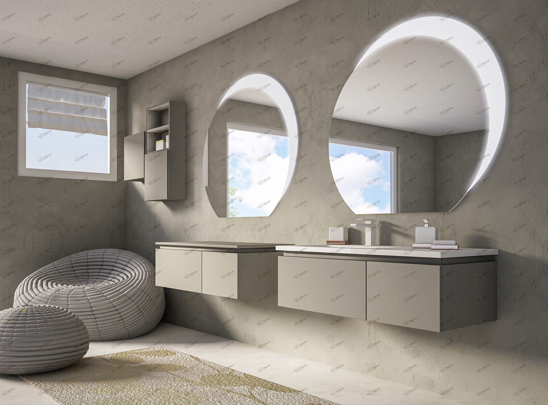 Мебель для ванной CEZARES AVRIL 54403 Grigio Talpa 