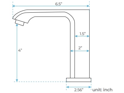 Однорычажный напольный инфракрасный смеситель для раковины Fontana Showers FS2070BG ARCH-00063660 - Вид №3