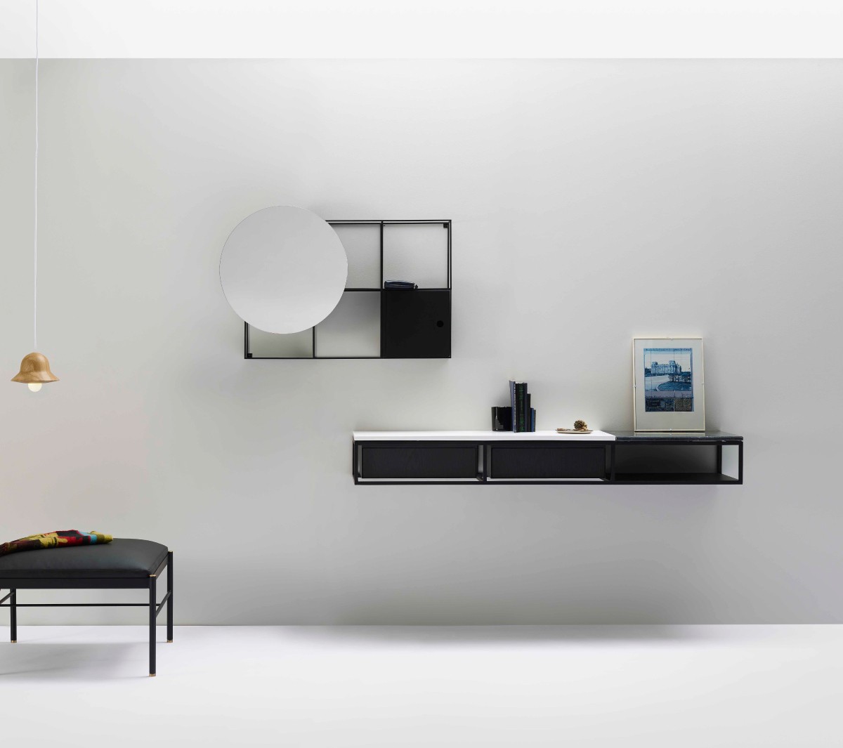 Ex.T Frame Умывальник с решеткой и тумбой comp-gl1-ss-cs - Вид №6