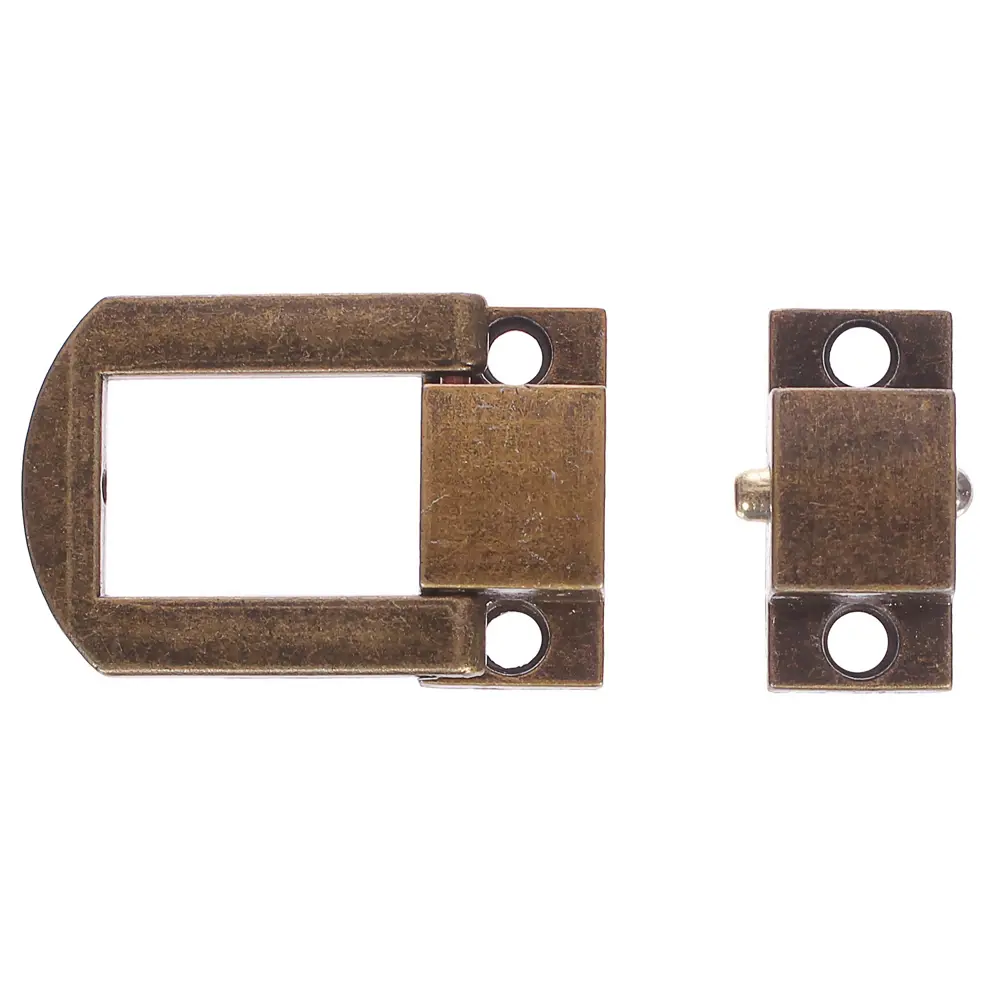 Замок с шариковой защёлкой 25х20 мм, цвет бронза ЛЕВША STLM-2172908 - Вид №1