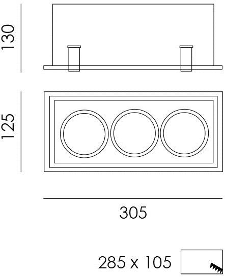 NEXO LUCE Регулируемый встраиваемый светодиодный светильник Inlux recessed 5219 - Вид №1