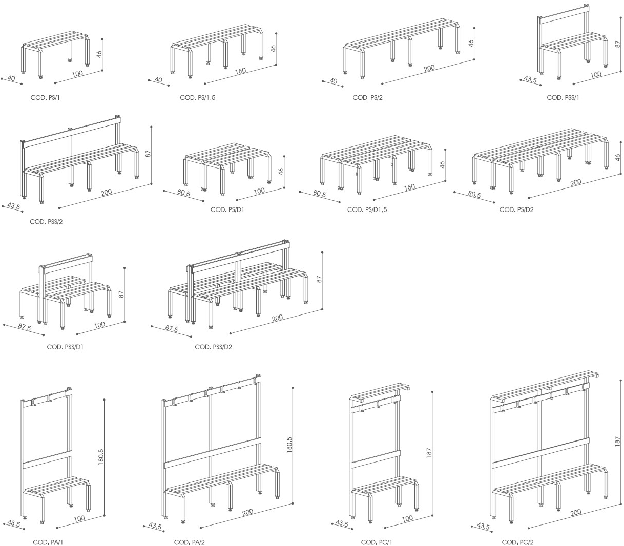 GES Group Скамейки для раздевалок sun-id-1374251 - Вид №8