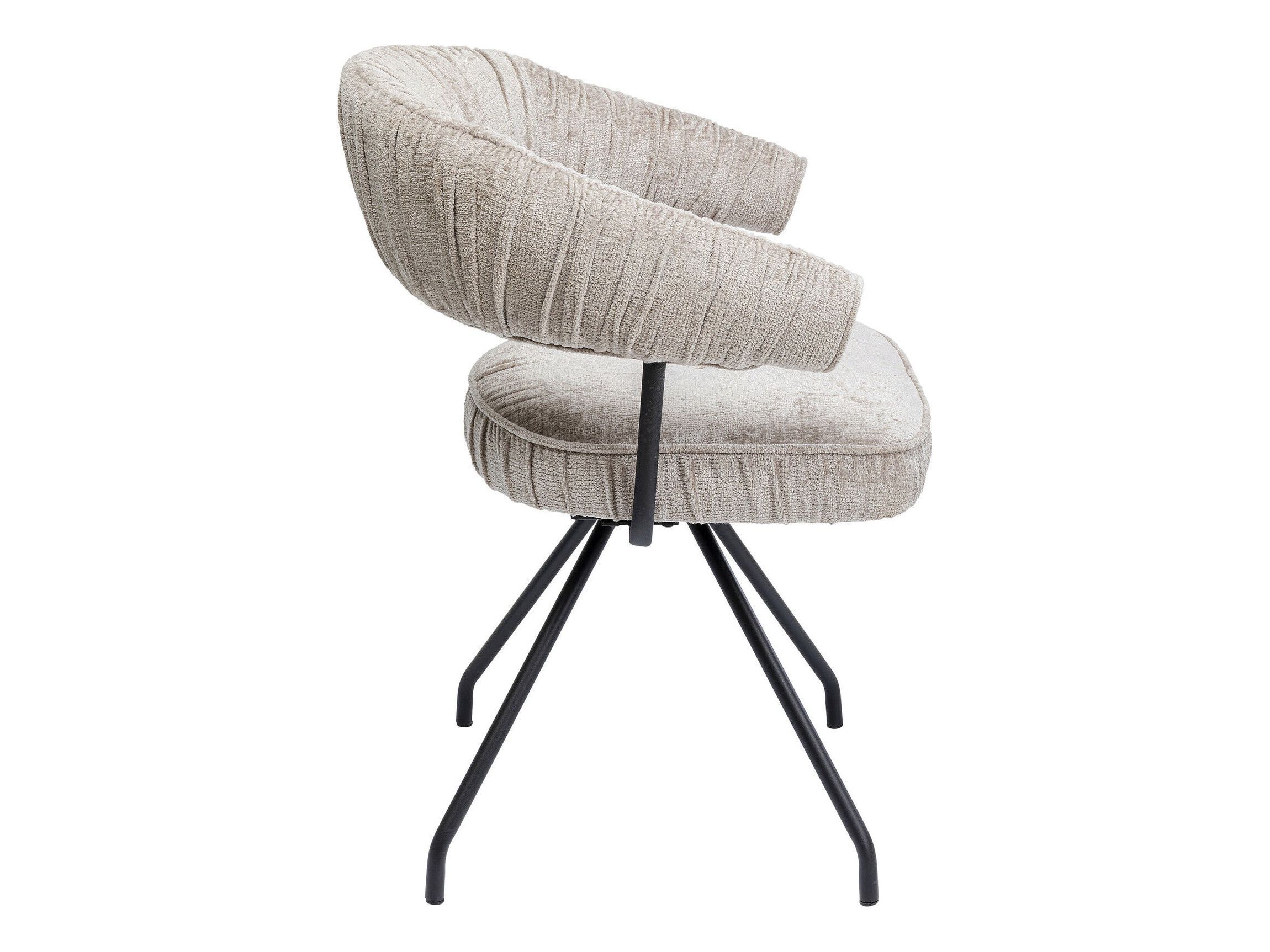 Тканевый поворотный стул с подлокотниками KARE Design ARABELLA ARCH-00028051 - Вид №2