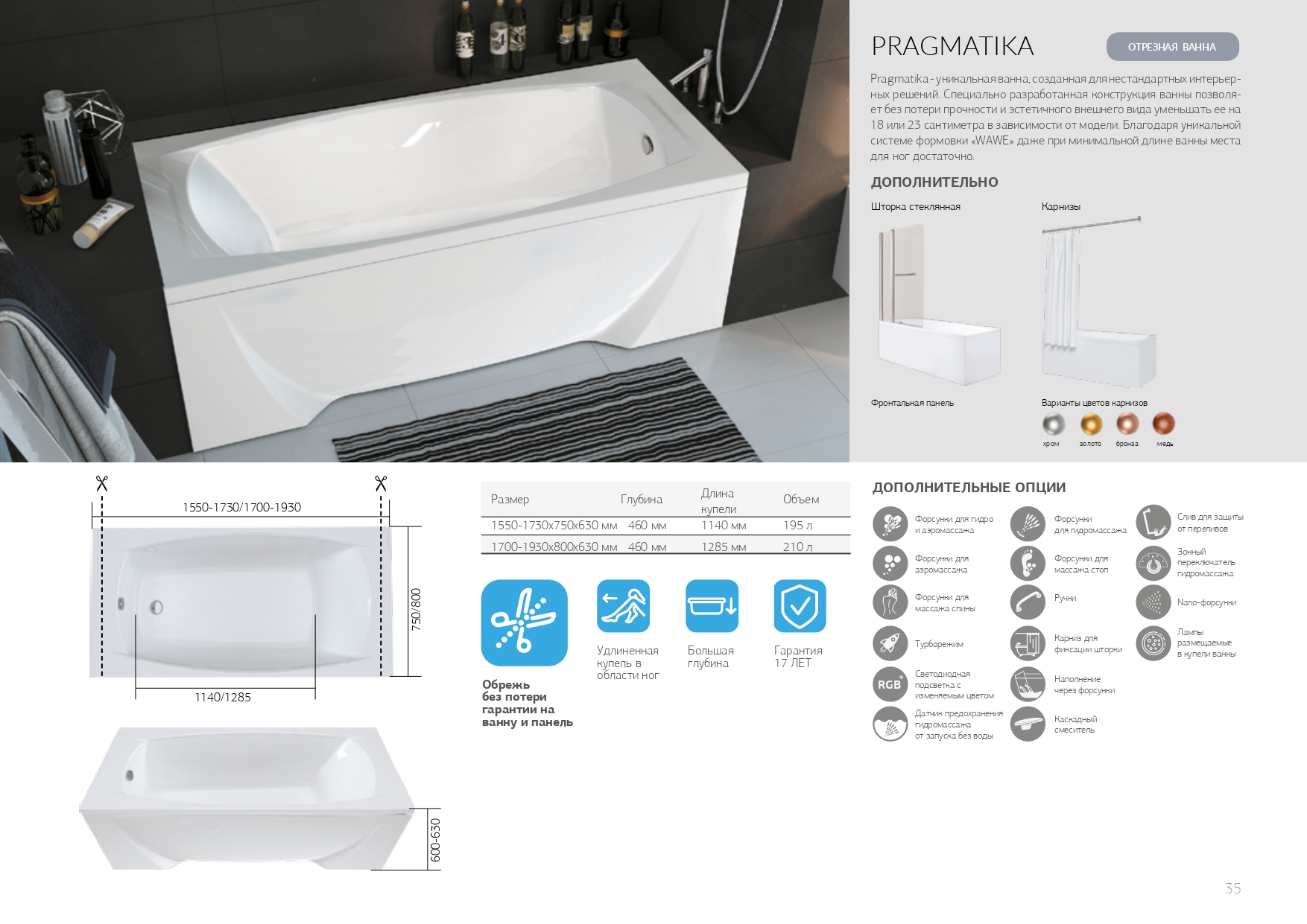 У44074 Ванна Marka One PRAGMATIKA 193-170x80 1 Marka PRAGMATIKA  - Вид №5