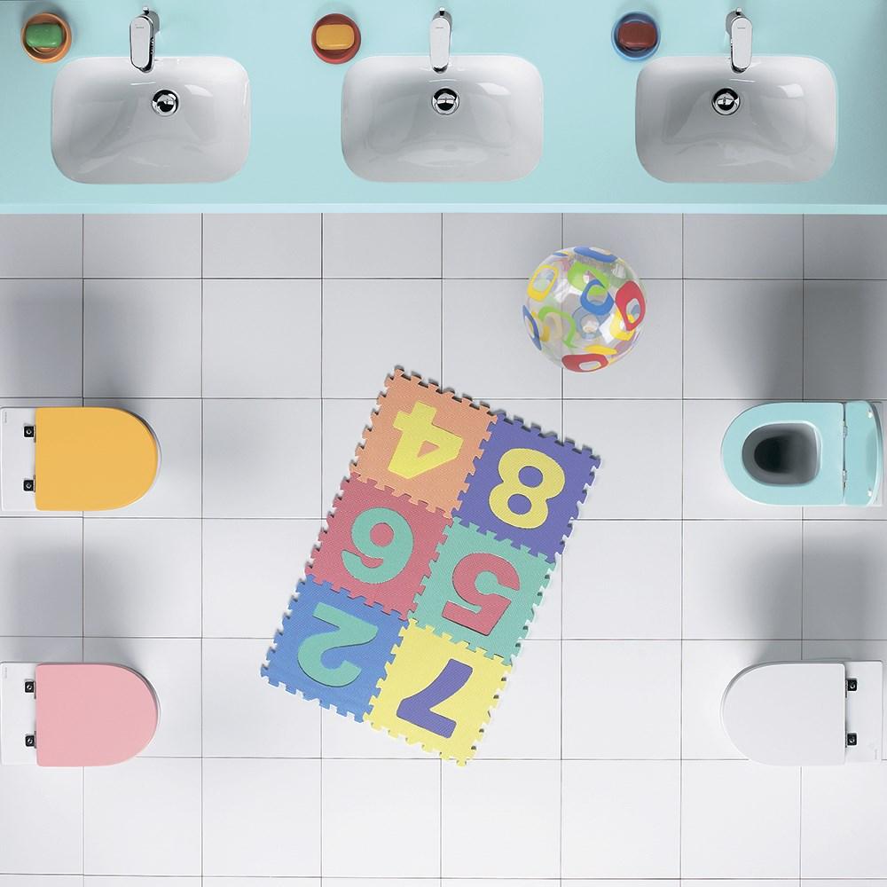 Набор Sanitana приставной INFANTIL: чаша BTW + крышка розовая S10013123300000;S80007332907500 - Вид №2