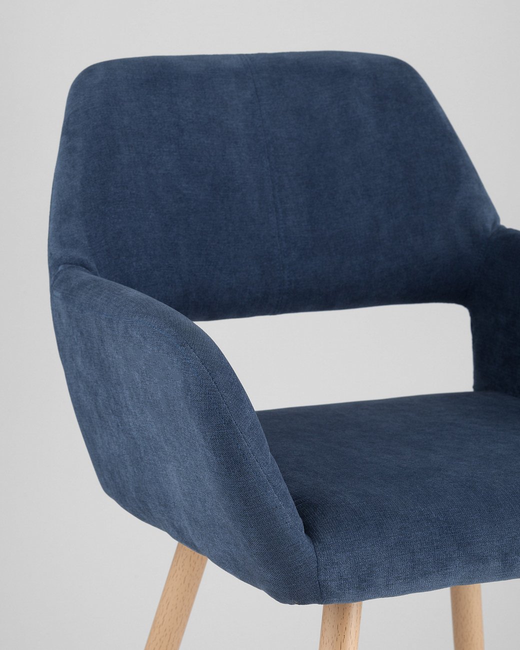 Стул с подлокотниками мягкий синий "Кромвель" STOOL GROUP ДИЗАЙНЕРСКИЕ 00-3881960 Синий  - Вид №6