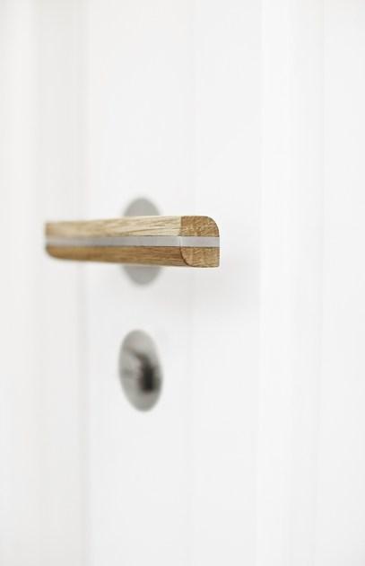 Formani Ручка из нержавеющей стали и дерева на розетке Two Pbl22/50 - Вид №4