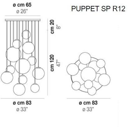 Vetreria Vistosi Подвесной светильник с прямым светом из дутого стекла Puppet sun-id-1381765 - Вид №4