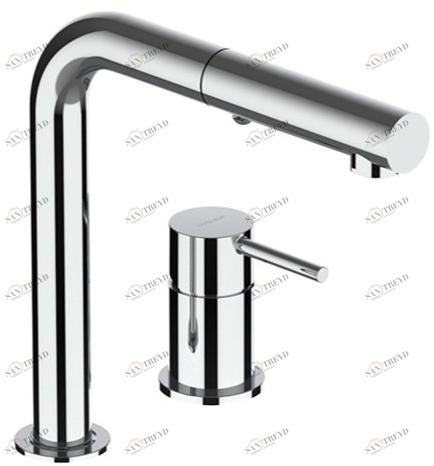 GUGLIELMI Смеситель для кухни на два отверстия с вытяжным душем Sprint pro Fgsp32945