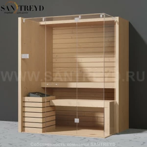 Effegibi SKY CORNER 45 SA55400023 Сауна. Мощность: 4,5 кВт макс. Размеры: длина 170 см, ширина 130 см. Отделка: канадский хемлок.