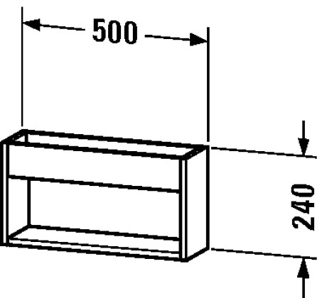 KT253705151 Полочка настенная Ketho #KT2537 500 x 135 мм Сосна коричневая, декор Duravit - Вид №1