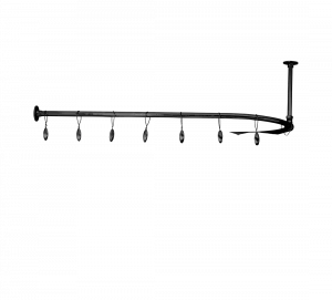 Gentry Home Карниз для штор для душа Shower curtain rail Темный никель GH101462