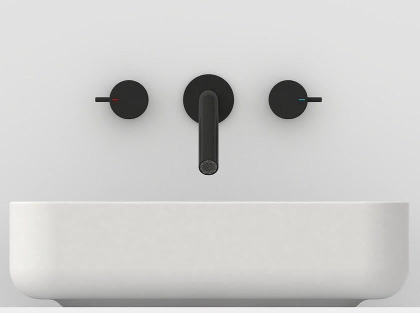 JUSTIME Смеситель для умывальника настенный на 3 отверстия Lucky 7 6777-92-81ma - Вид №1