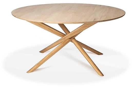 Ethnicraft Круглый обеденный стол из дуба Oak mikado 50545 - Вид №1