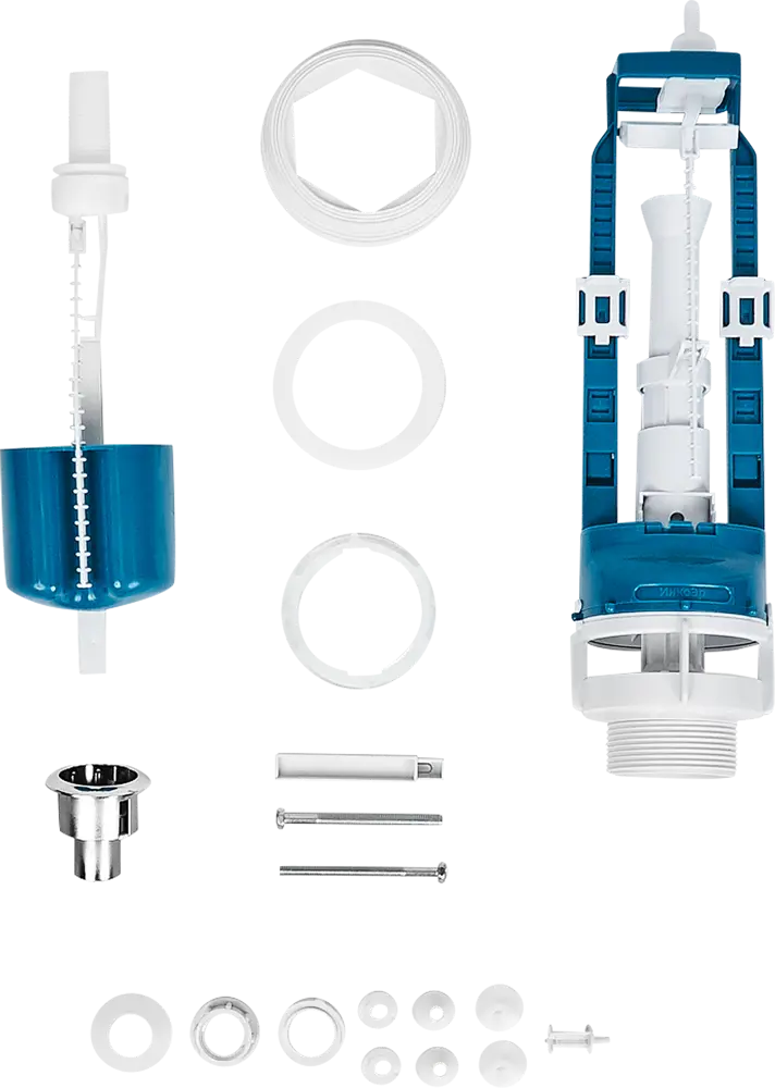 ИНКОЭР Арматура для бачка унитаза с хромированной кнопкой 10996438