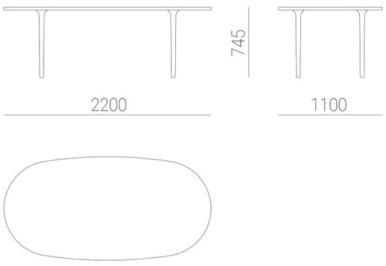 MOR DESIGN Овальный стол из ореха Cast Cto220110s - Вид №1